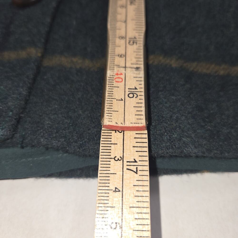Madewell Size 4 Wool Blend Green Tartan Plaid Button Up Mini Skirt Dark Acadamia - Picture 5 of 11